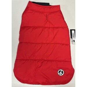 Reversible Red/Black Dog Puffer Vest (Sz Large ~20-29 lbs)